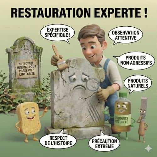 nettoyage délicat de tombe